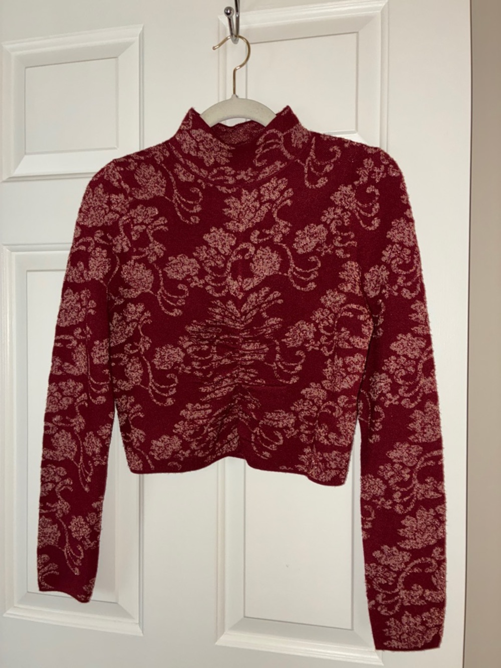 Maeve - Anthropologie Ruched Mock Neck Sweater Sz S - Picture 5 of 12